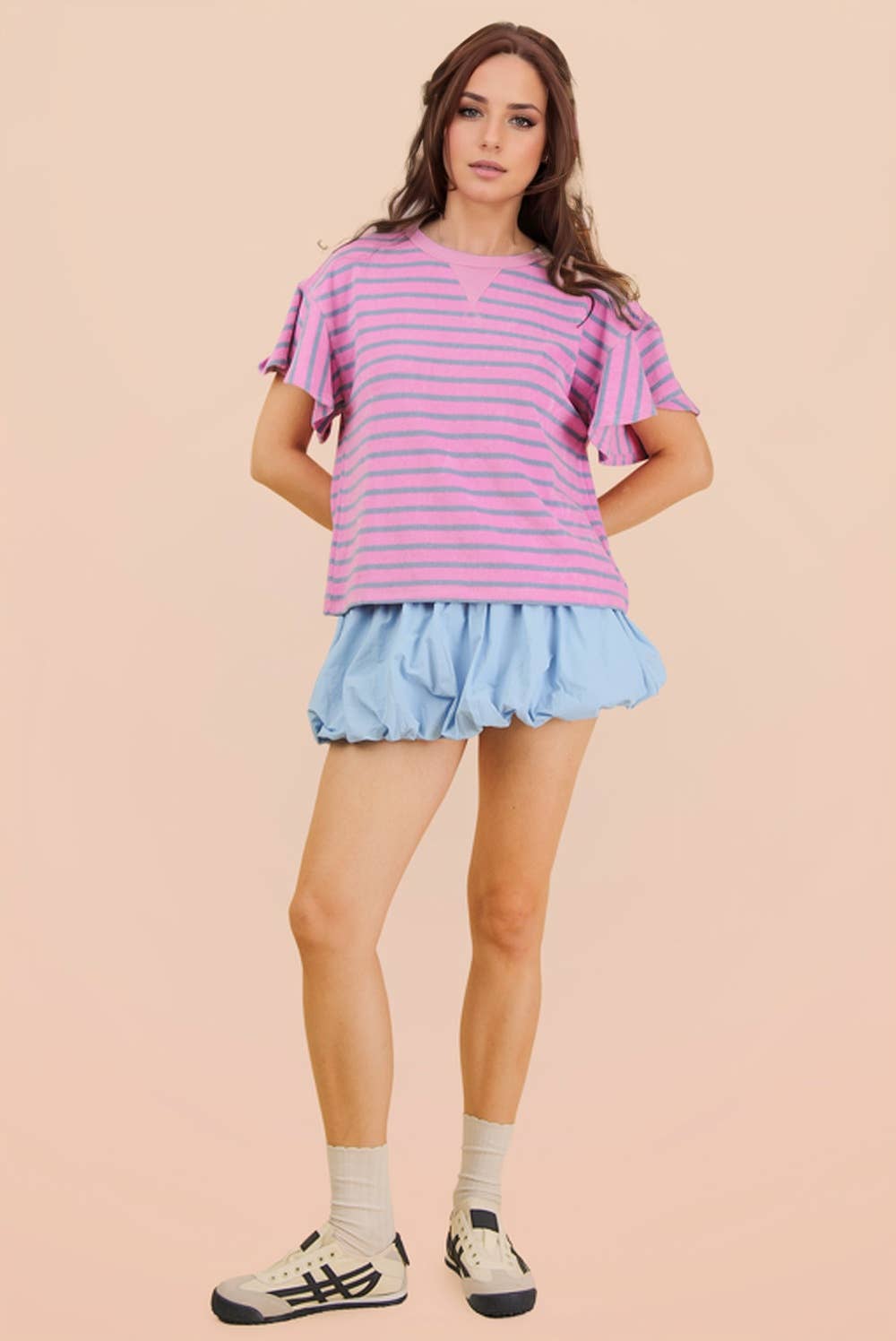 Pink & Turquoise Cowgirl Ruffle Tee