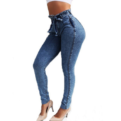 Fringed waist jeans