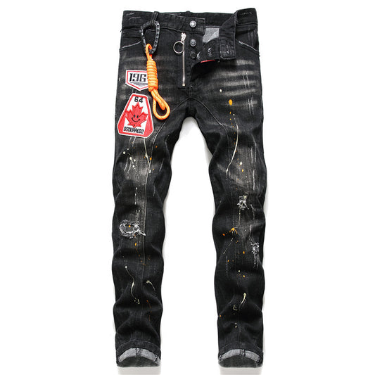 Men’s Paint Personality Jeans