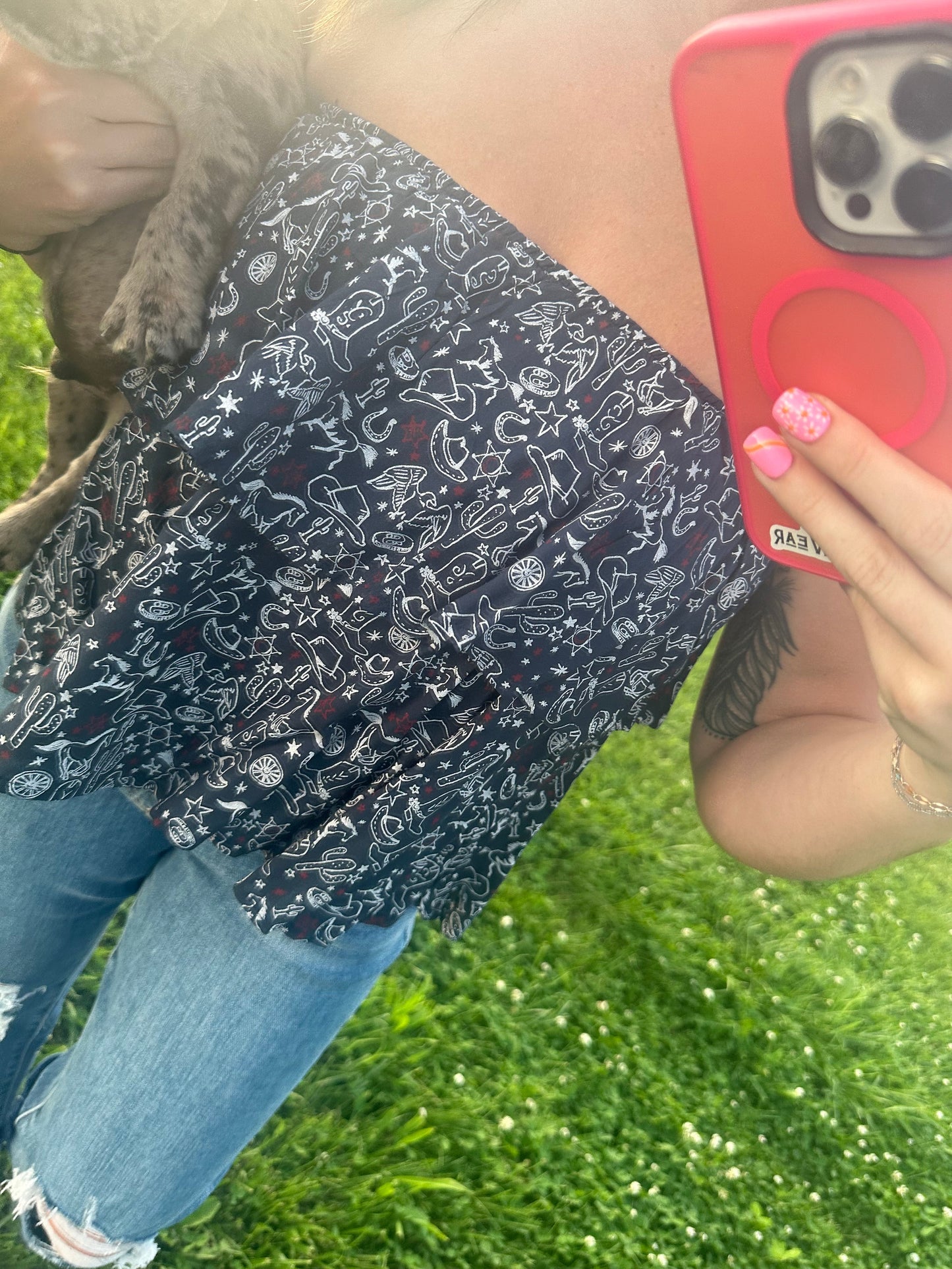 Cowgirl 4th of July Top