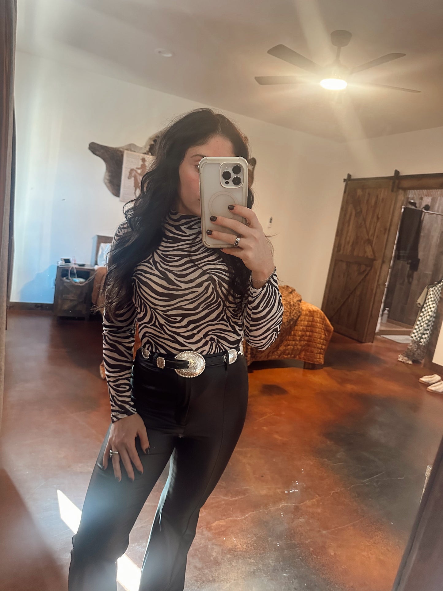 Cowgirl Safari Mesh Top