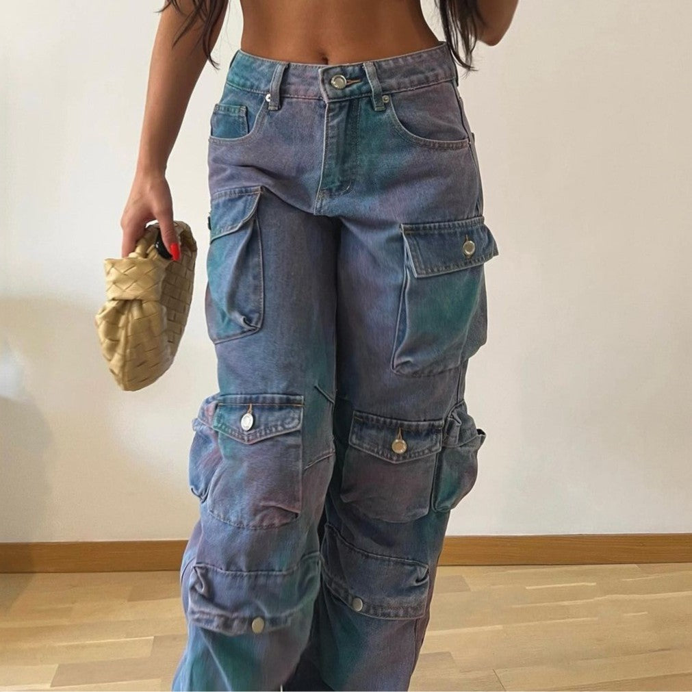 Low Waist Shady Blue Denim