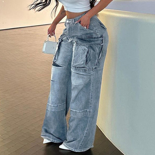 Pocket Wide Jeans