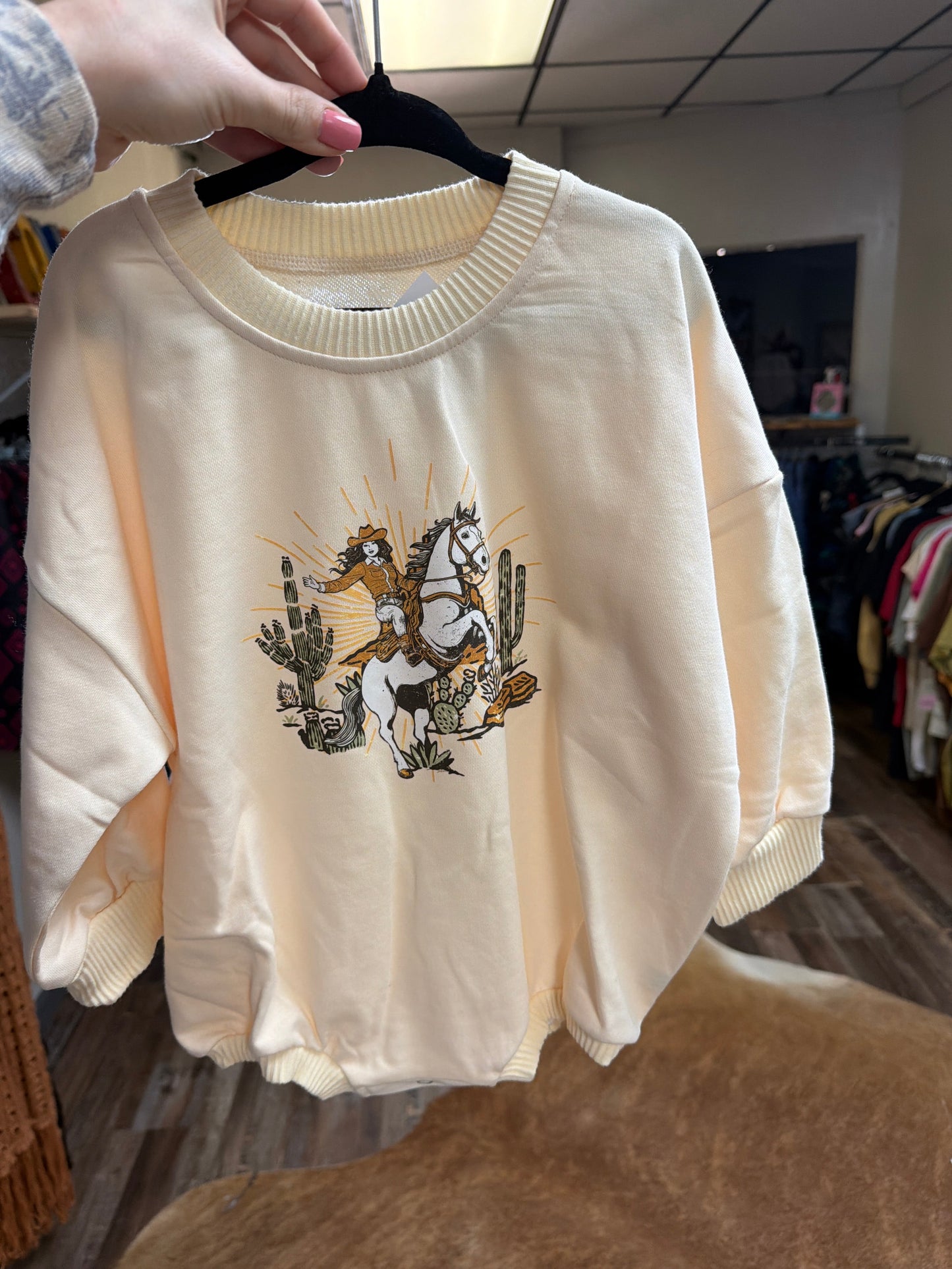Vintage cowgirl sweater romper - 3T