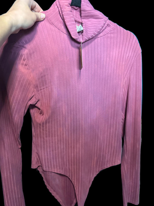 Pink Ribbed body suit