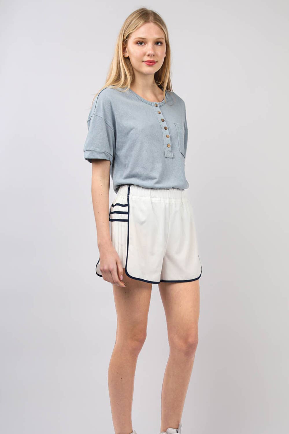 Side Pleated Detail Activewear Shorts